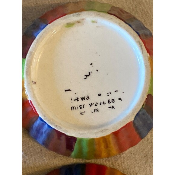 Whimsical Porcelain Dessert Cups Rainbow colors Ramekin 4oz - Picture 4 of 4